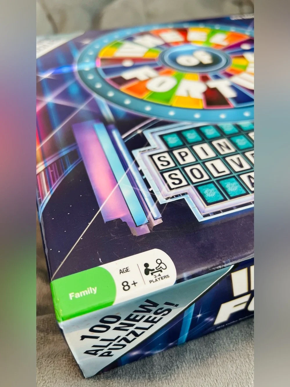 Wheel of Fortune Board Game - Colorful Game Box